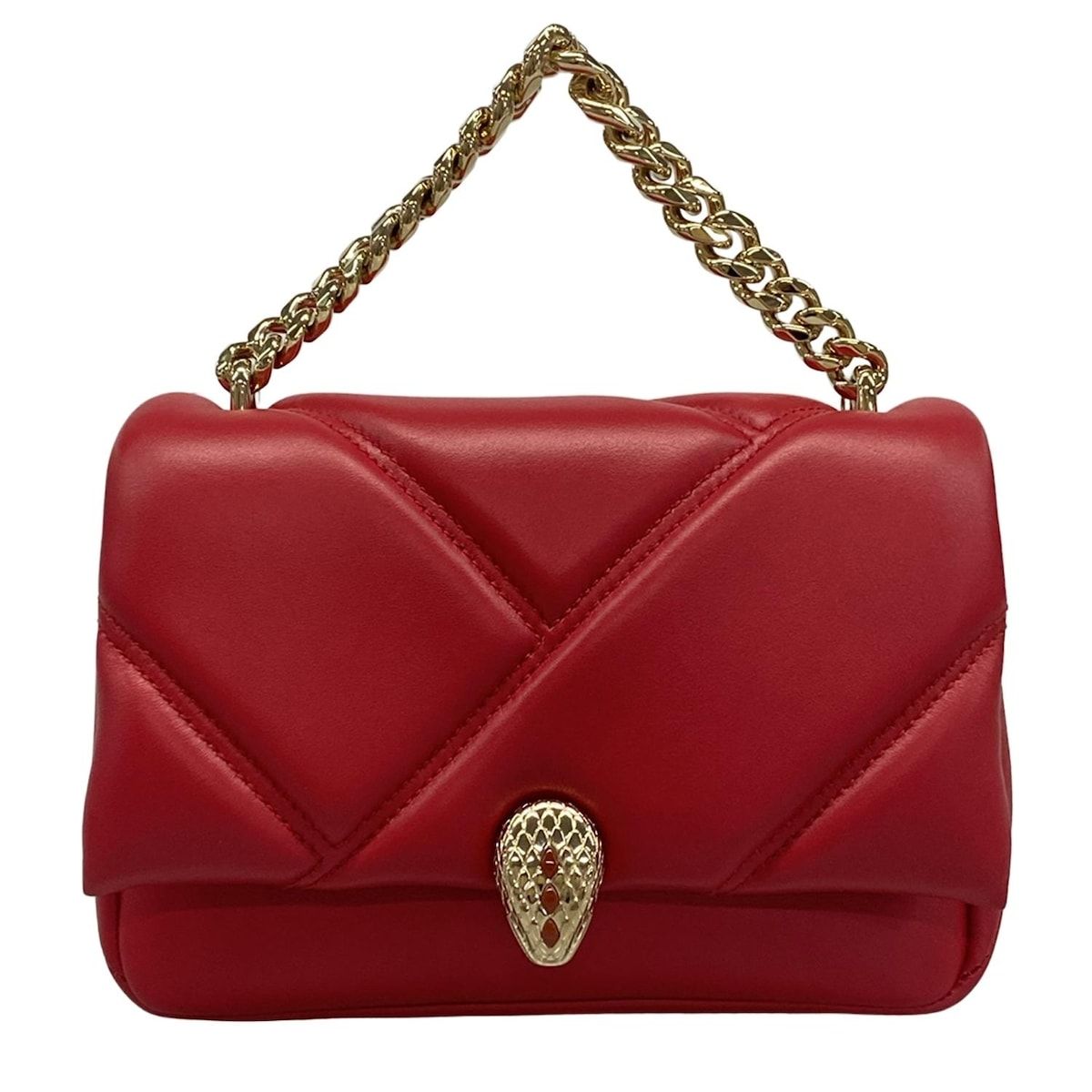 Bvlgari Handbag Excellent Condition Serpenti Forever Red Mini Bag/chain Handle