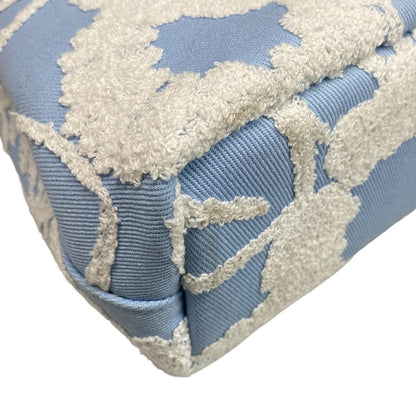 Prada Tote Bag Drill 1ba343 Light Blue X White Flower