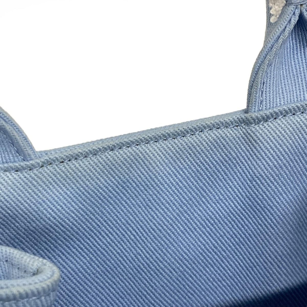 Prada Tote Bag Drill 1ba343 Light Blue X White Flower