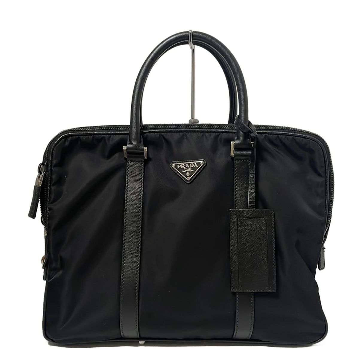 Prada Business Bag - Va1030 Black Main Item No Lock Leather