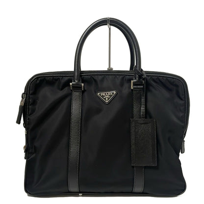 Prada Business Bag - Va1030 Black Main Item No Lock Leather