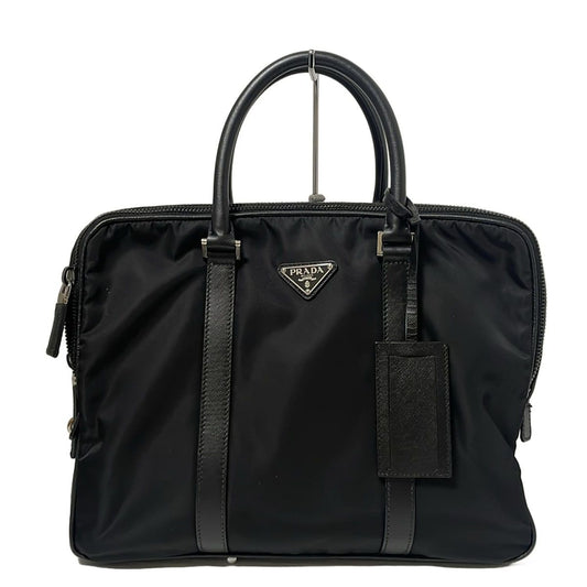 Prada Business Bag - Va1030 Black Main Item No Lock Leather