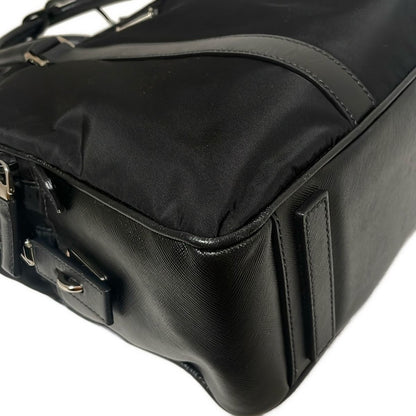 Prada Business Bag - Va1030 Black Main Item No Lock Leather