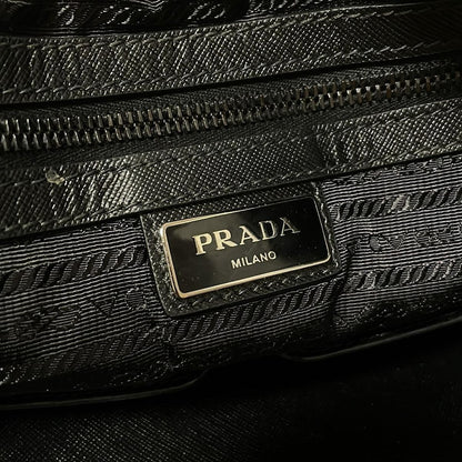 Prada Business Bag - Va1030 Black Main Item No Lock Leather