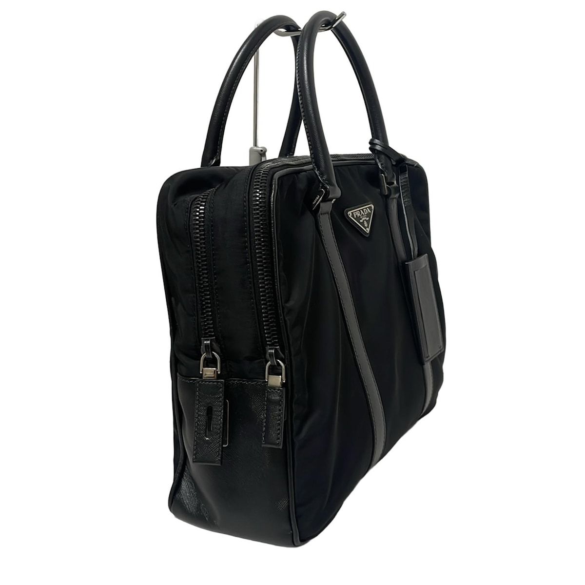 Prada Business Bag - Va1030 Black Main Item No Lock Leather