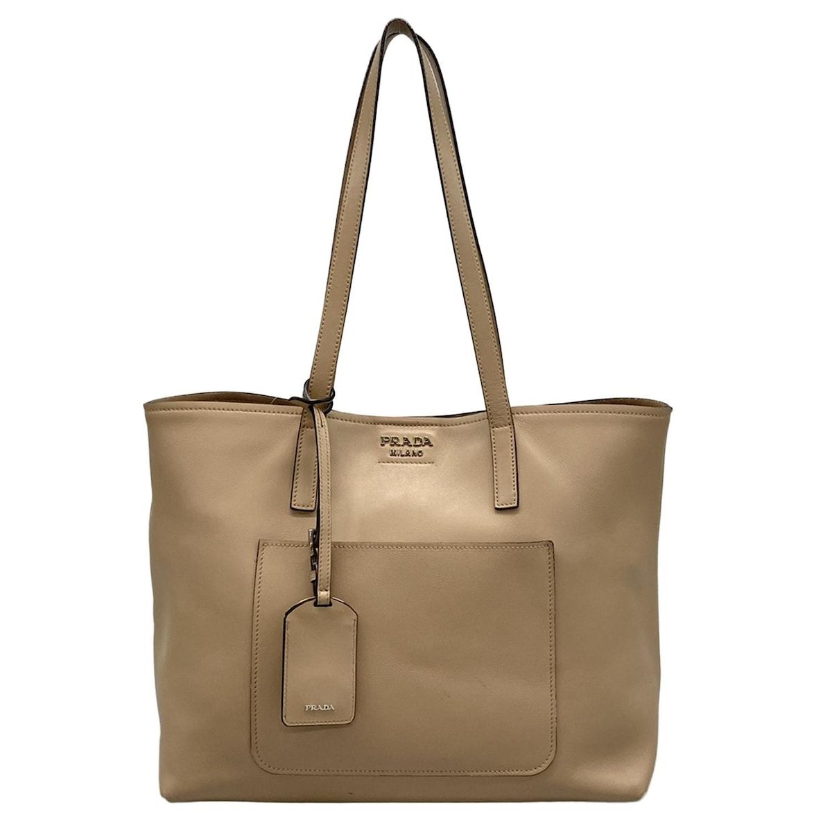 Prada Tote Bag - Beige Leather