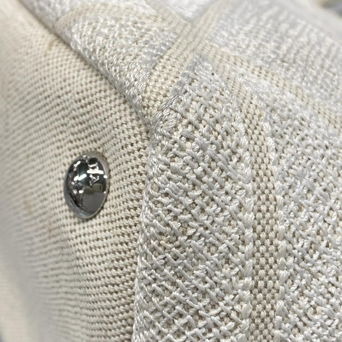 Prada Tote Bag Canapa 1bg439 White X Ivory