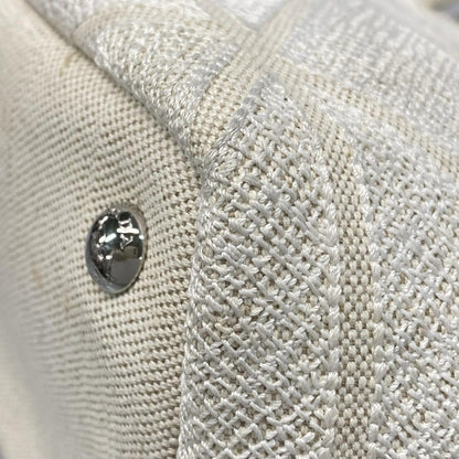 Prada Tote Bag Canapa 1bg439 White X Ivory