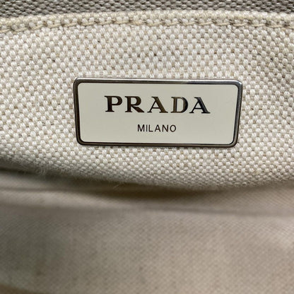 Prada Tote Bag Canapa 1bg439 White X Ivory