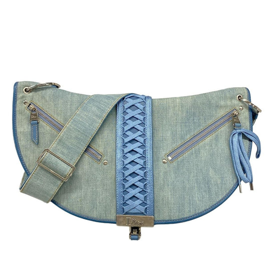 Dior/Christian Dior Shoulder Bag Admit It Light Blue Leather