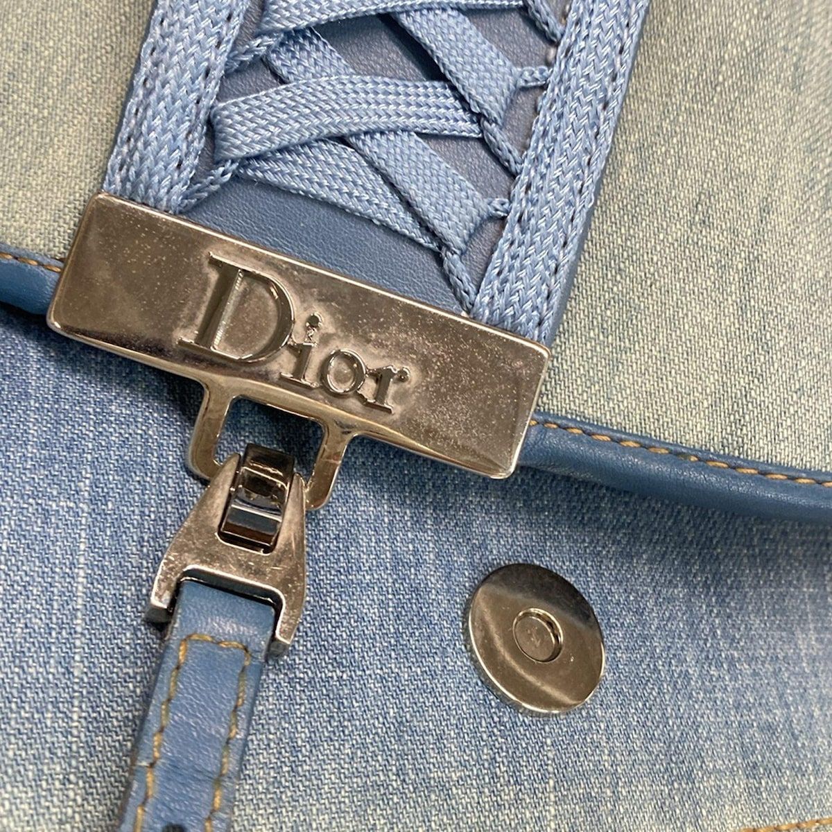 Dior/Christian Dior Shoulder Bag Admit It Light Blue Leather