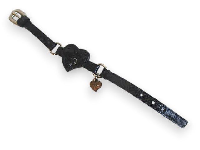 Prada Bracelet Belt with Bijoux Heart Motif Blackish Black
