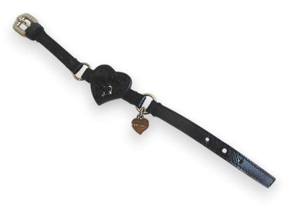 Prada Bracelet Belt with Bijoux Heart Motif Blackish Black