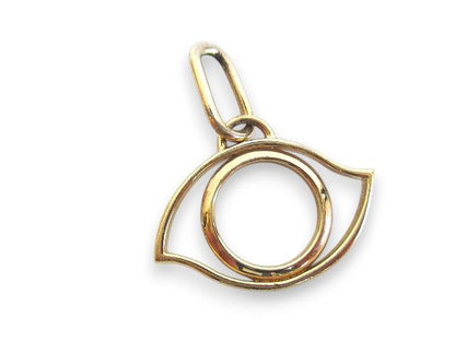 Hermes Curiosité Charm Eyes Gold Color Eye Motif Pendant Top Made in France