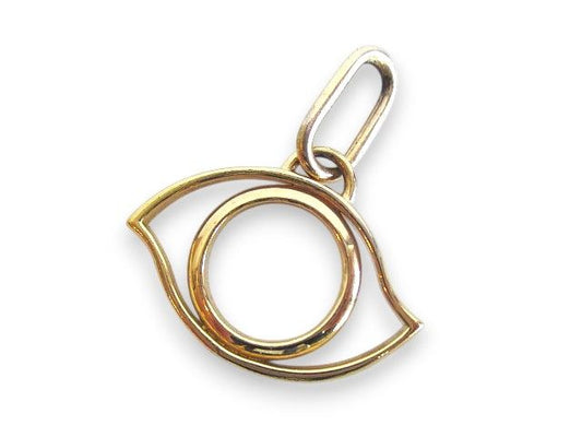 Hermes Curiosité Charm Eyes Gold Color Eye Motif Pendant Top Made in France