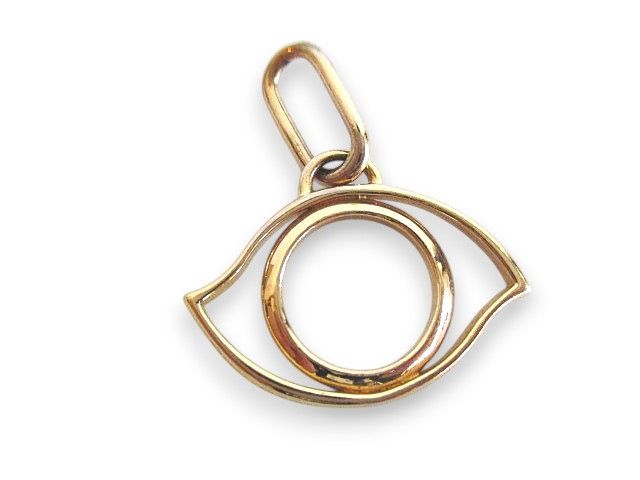 Hermes Curiosité Charm Eyes Gold Color Eye Motif Pendant Top Made in France