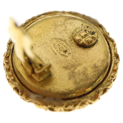 Chanel Earring Coco Mark Gold Fake Pearl X GP