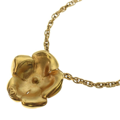 Chanel 99p Cocomark Camellia Chain Necklace Gold