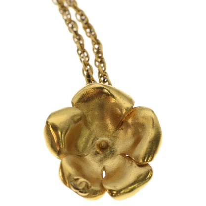 Chanel 99p Cocomark Camellia Chain Necklace Gold