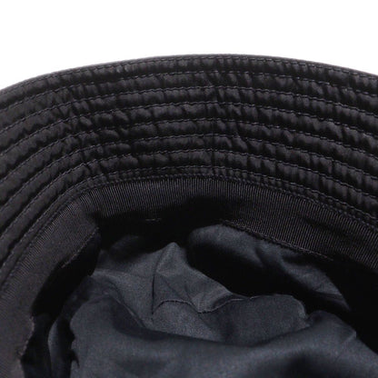 Prada Re-Nylon Triangle Logo Plate Bucket Hat Hat Black 2hc137 2dmi
