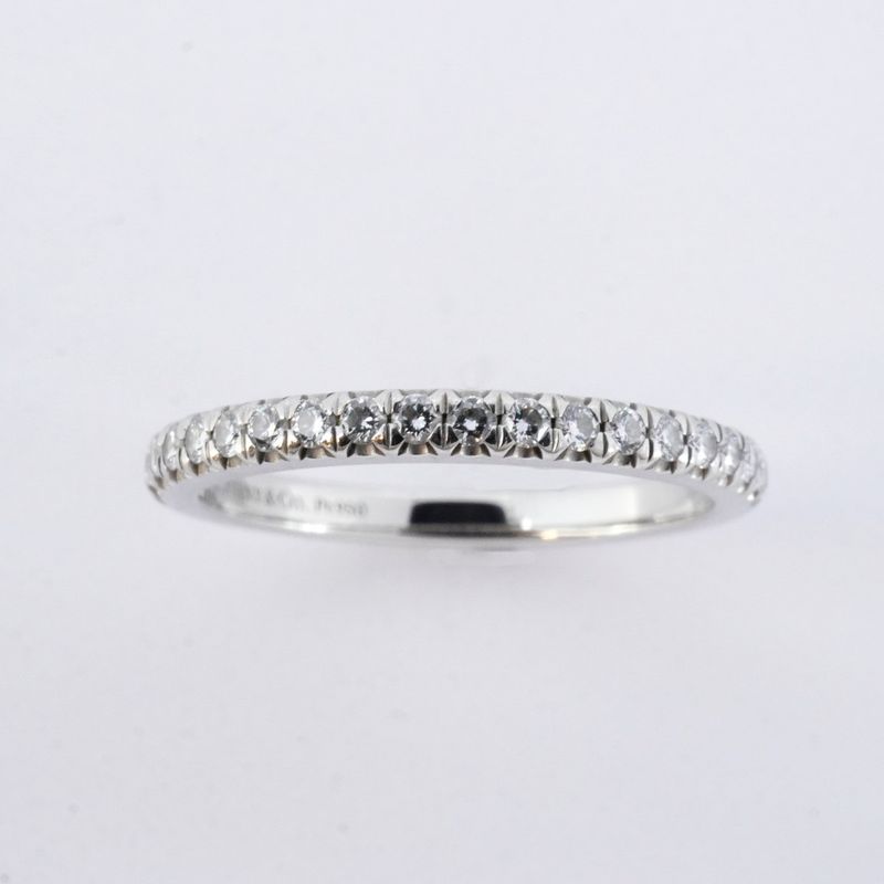 Tiffany & Co Ring Novo Pt950 Platinum Diamond #9 Ladies