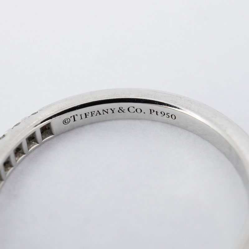 Tiffany & Co Ring Novo Pt950 Platinum Diamond #9 Ladies