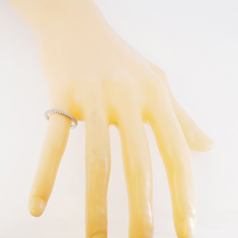 Tiffany & Co Ring Novo Pt950 Platinum Diamond #9 Ladies