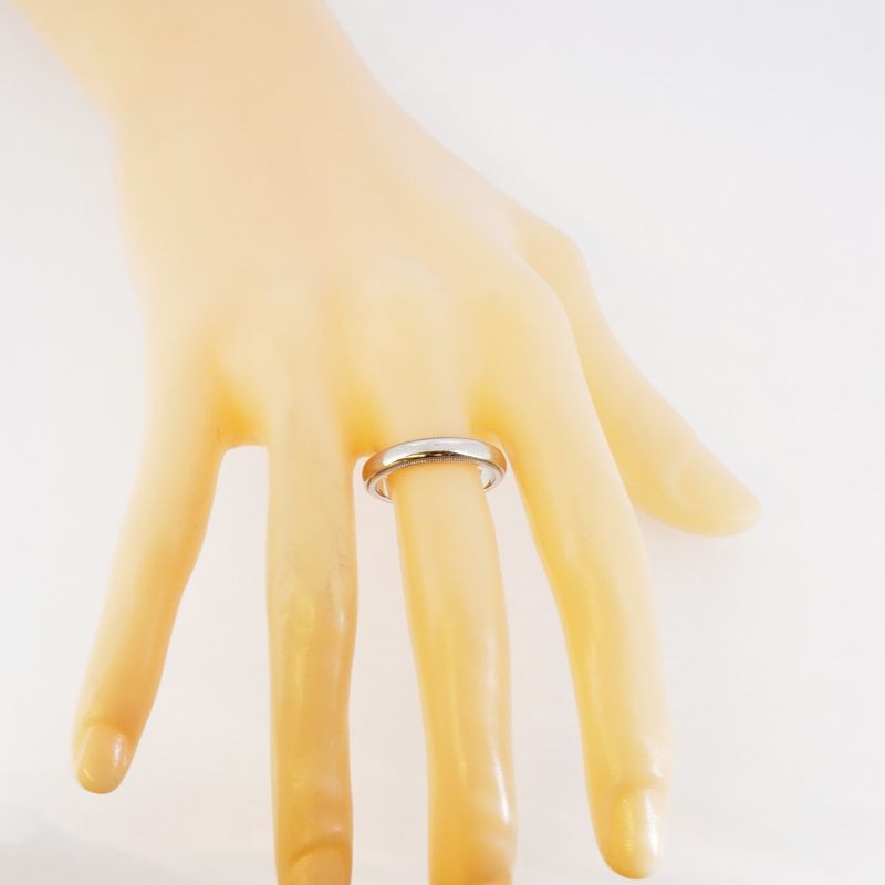 Tiffany & Co Ring Milled Grain Pt950 Platinum #16 Men's