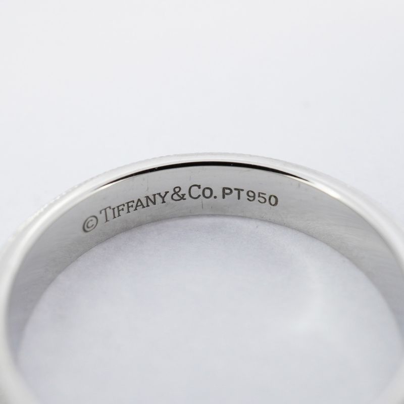 Tiffany & Co Ring Milled Grain Pt950 Platinum #16 Men's