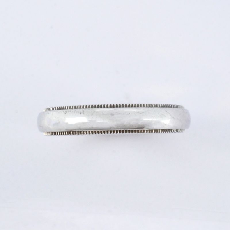 Tiffany & Co Ring Milled Grain Pt950 Platinum #16 Men's
