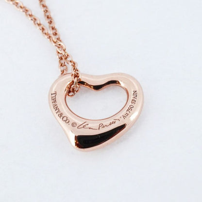 Tiffany & Co Necklace Open Heart 3PD 18K Pink Gold Pink Gold With Diamonds