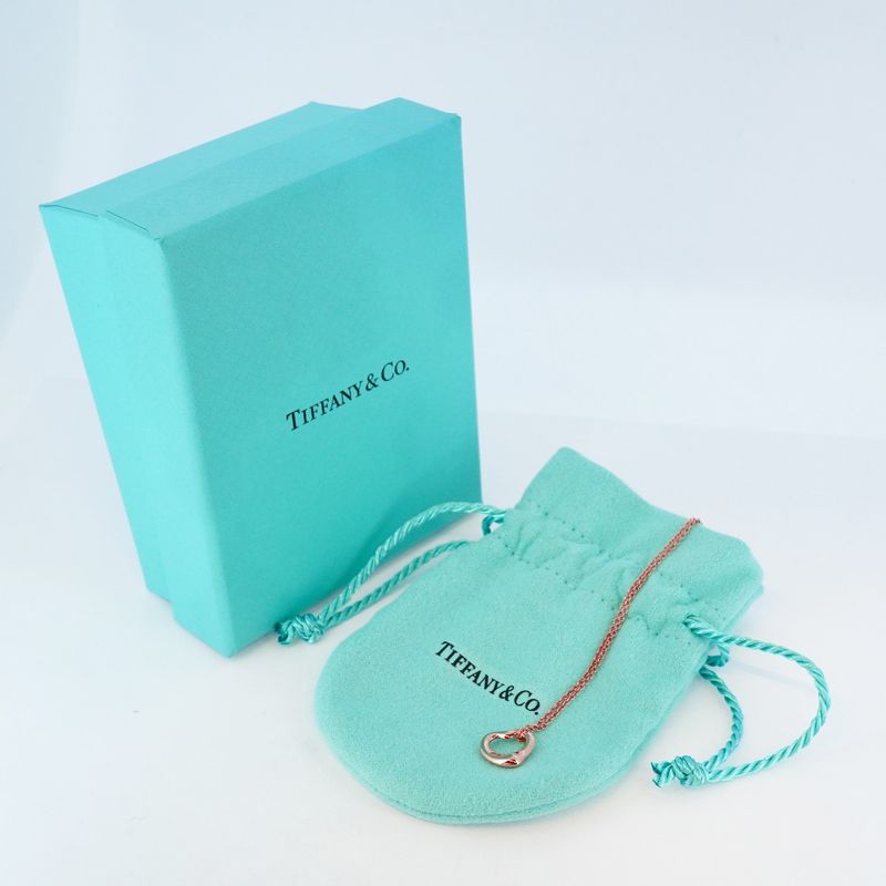 Tiffany & Co Necklace Open Heart 3PD 18K Pink Gold Pink Gold With Diamonds