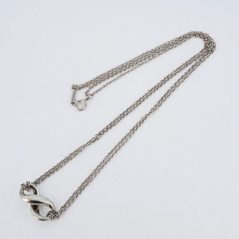 Tiffany & Co Necklace Infinity Double Chain Silver 925 Ladies