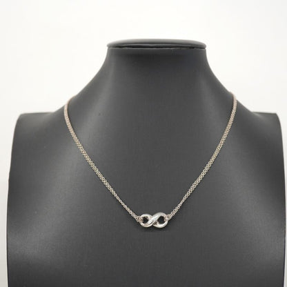 Tiffany & Co Necklace Infinity Double Chain Silver 925 Ladies