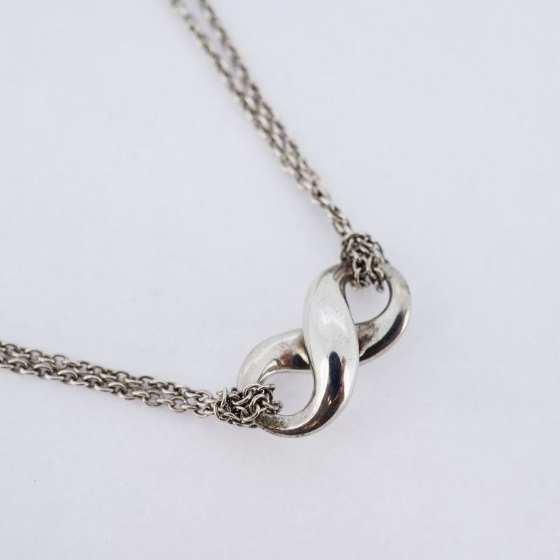 Tiffany & Co Necklace Infinity Double Chain Silver 925 Ladies