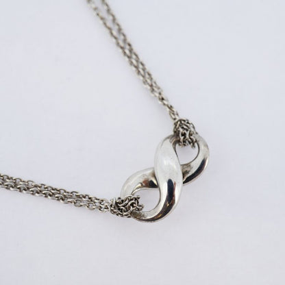 Tiffany & Co Necklace Infinity Double Chain Silver 925 Ladies