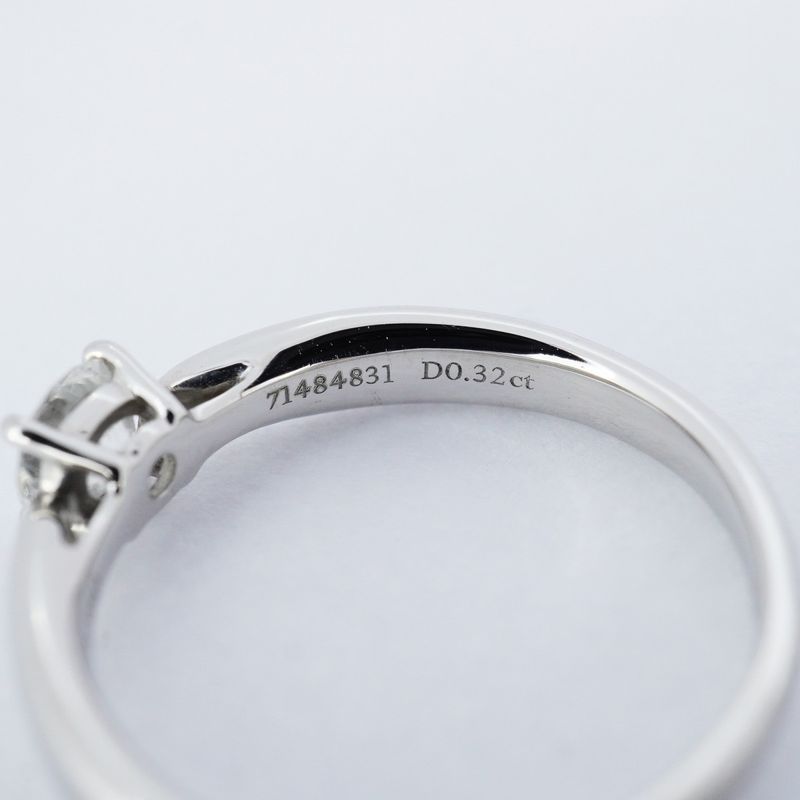 Tiffany & Co Ring Harmony 1PD Pt950 Platinum Diamond 0.32ct 7.5 Ladies