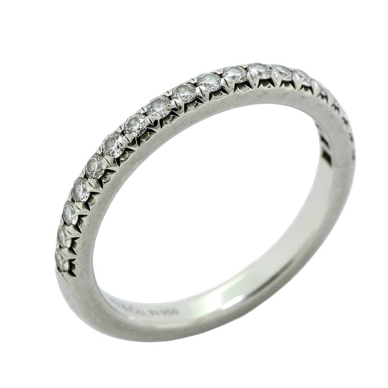 Tiffany & Co Ring Novo Half Eternity Pt950 Platinum Diamond #4 Ladies