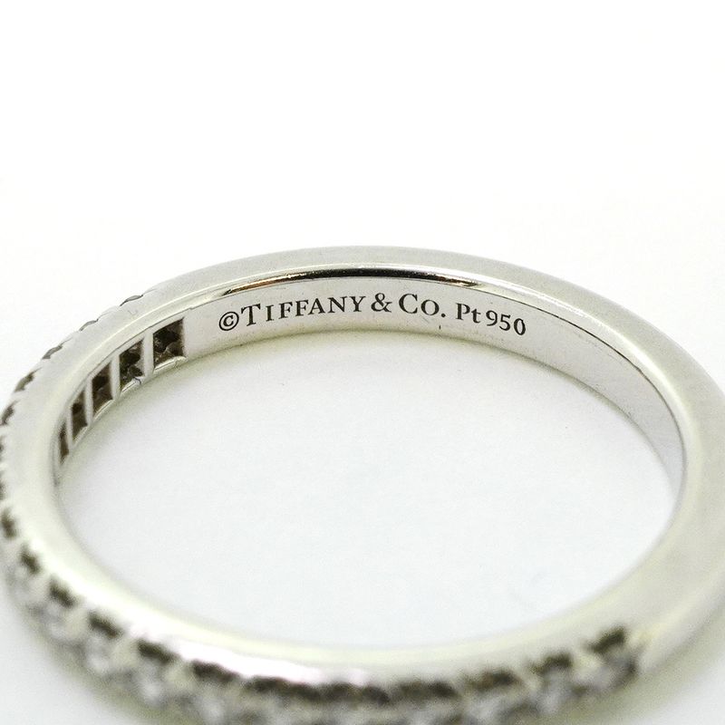 Tiffany & Co Ring Novo Half Eternity Pt950 Platinum Diamond #4 Ladies