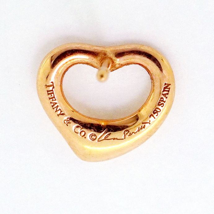 Tiffany & Co Earrings Open Heart 18K Pink Gold Pink Gold Ladies