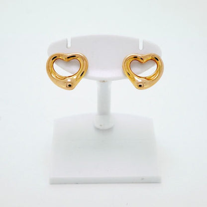 Tiffany & Co Earrings Open Heart 18K Pink Gold Pink Gold Ladies