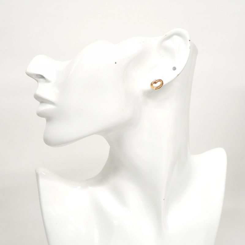 Tiffany & Co Earrings Open Heart 18K Pink Gold Pink Gold Ladies
