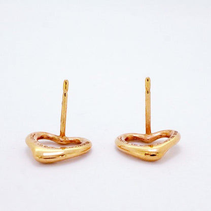 Tiffany & Co Earrings Open Heart 18K Pink Gold Pink Gold Ladies