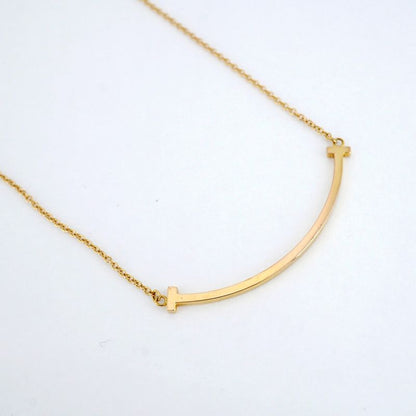 Tiffany & Co Necklace T-smile Small 18K Pink Gold Pink Gold Ladies
