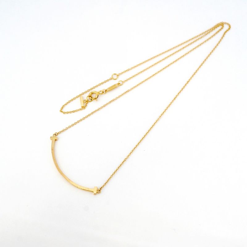 Tiffany & Co Necklace T-smile Small 18K Pink Gold Pink Gold Ladies