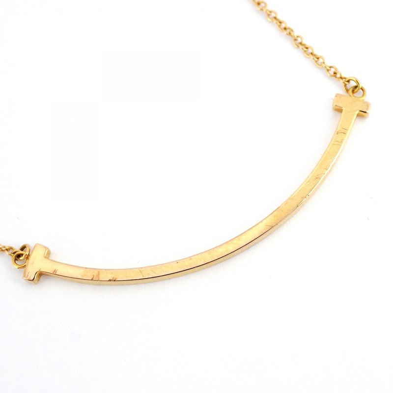 Tiffany & Co Necklace T-smile Small 18K Pink Gold Pink Gold Ladies