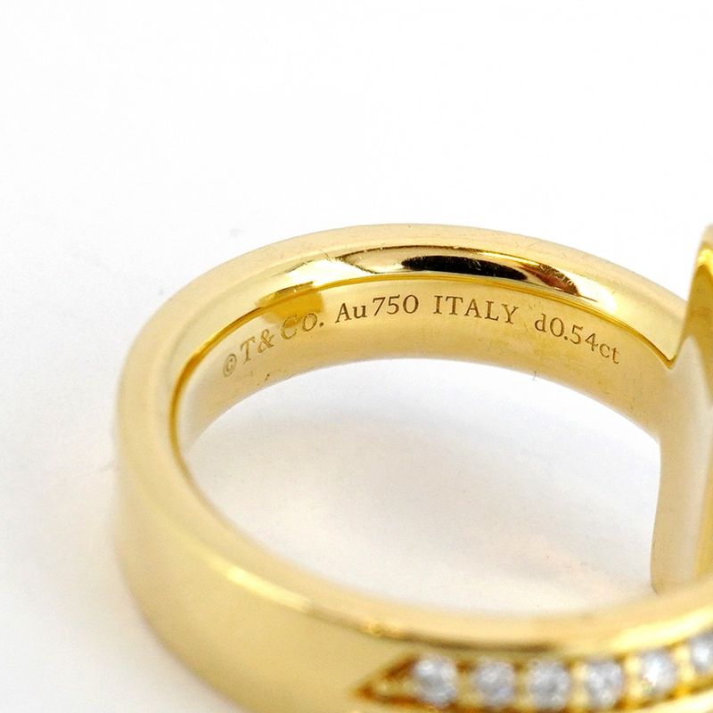Tiffany & Co Ring T One 18K Yellow Gold Yellow Gold With Diamonds Size 7 Ladies