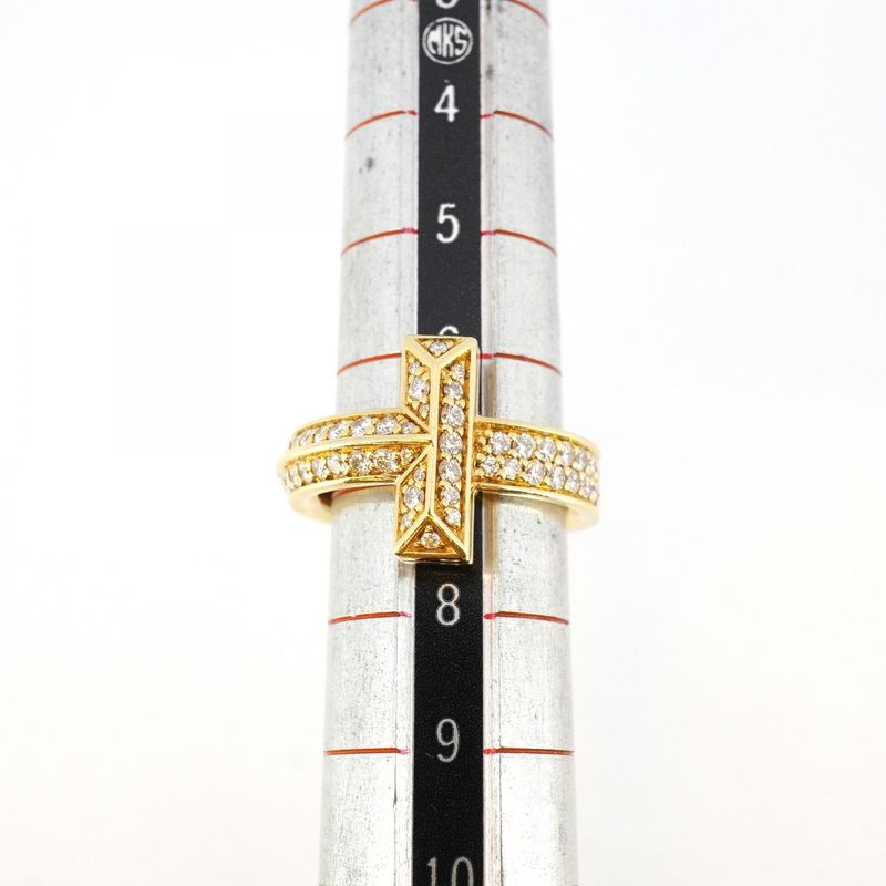 Tiffany & Co Ring T One 18K Yellow Gold Yellow Gold With Diamonds Size 7 Ladies