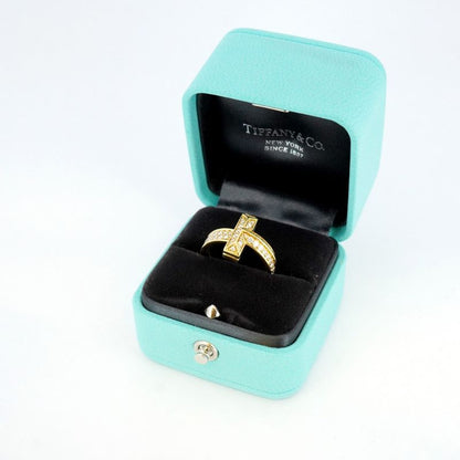 Tiffany & Co Ring T One 18K Yellow Gold Yellow Gold With Diamonds Size 7 Ladies