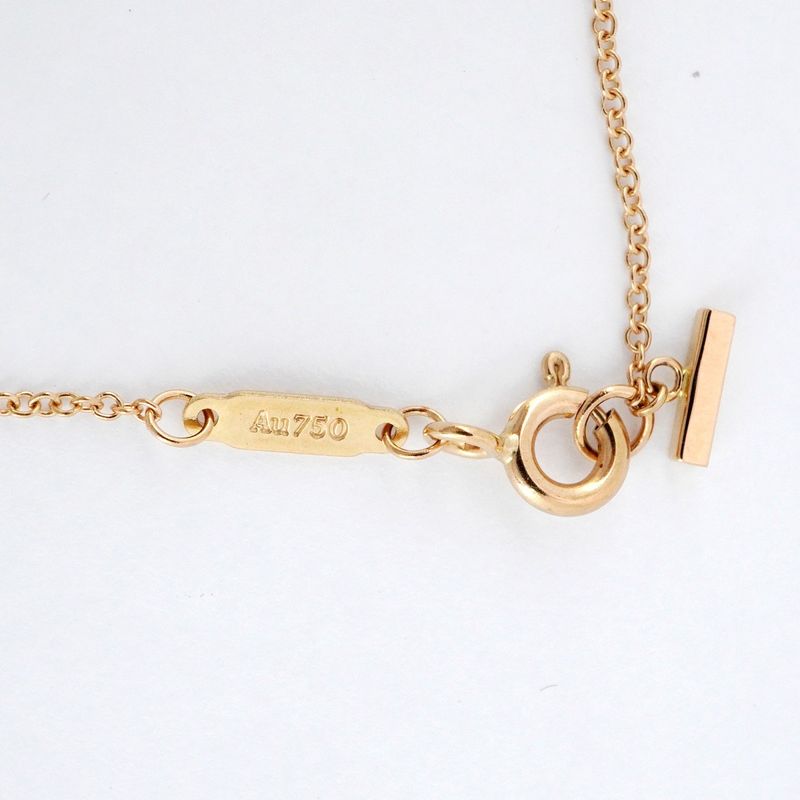 Tiffany & Co Necklace T-smile Small 18K Pink Gold Pink Gold With Diamonds Ladies